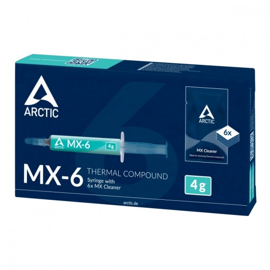 Pasta Termoconductoare Siliconica ARCTIC MX-6, 4g cu Servetele MX-Cleaner 6buc